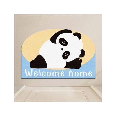 China Non-Slip Customize Surface Rubber Mat Faux Leather Area Rug Numeral Covers Waterproof Printing Easy To Clean Kitchen Mats For Floor for sale