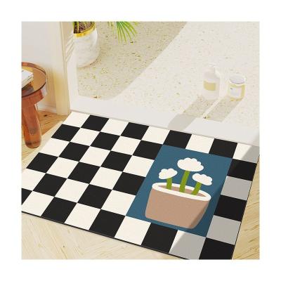 China Amazon Customized Wholesale Washable Water Absorbent 3d Rubber Mat Printed Washable Covers Non Slip Mat Stain Resistant Blanket Bath Mat for sale