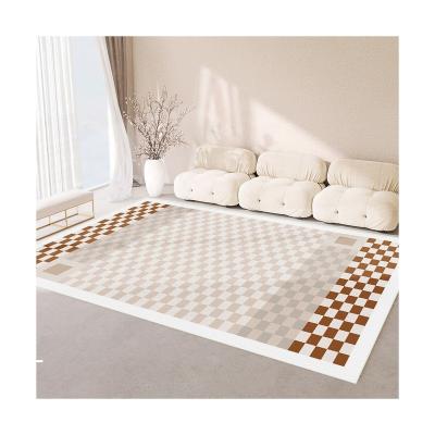 China Washable Machine Made Printed Geometric Patterned Chenille Blankets And Area Rugs Area Rugs For Living Room for sale