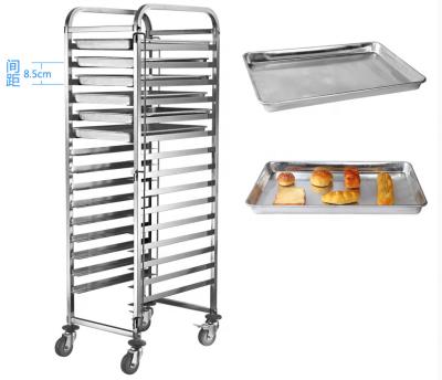 China Hotel Stainless Steel Bakery (0.8mm) for Aluminum Alloy Pan 60*40cm Bakery Bread Making Tray Trolley Bake for sale