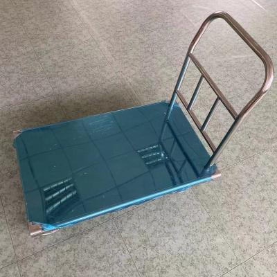 China Factory Contemporary Strong Foldable Reliable Stable Loading Stainless Steel Luggage Trolley XL Size XL Flat Cart for sale