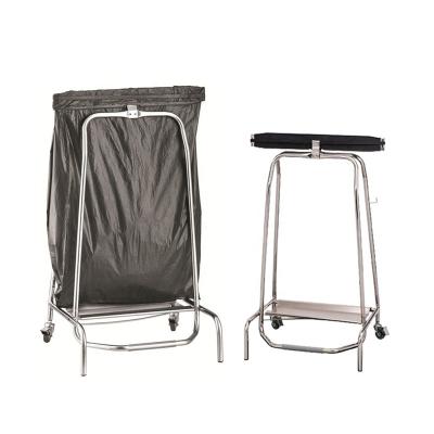 China Hotel Trolley Stainless Steel Trolley Bag Medical Waste Medical Waste Cleaning Waste Recycling Trolley Trolley for sale