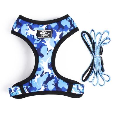 China Custom Lights Fashion Design Adjustable Reflective Cute Dog Harness Tactical Soft Pet Harness Set for sale