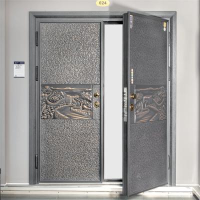 China Aluminum Wood Waterproof Carved Armored Door for sale