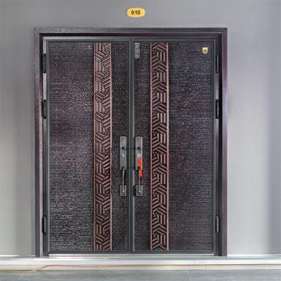 China Waterproof Steel Double Doors Smart Exterior Steel Door Fireproof Manufacturer for sale