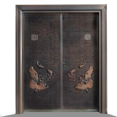 China Anti-theft hot sale luxury double villa entry door with low price for sale