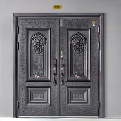 China Customized modern anti-theft extra height villa gate iron gate base track entrance security swing villa gates for sale