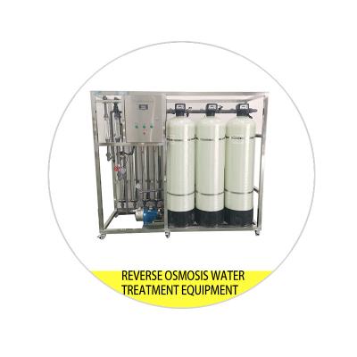 China Reverse Osmosis Water Treatment Equipment Fiberglass Tank 1 Ton RO Deionized Ultra-Pure Water Equipment for sale