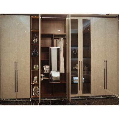 China (Size) 2019 Adjustable Large Wardrobe Design Furniture Bedroom Wardrobe With Sliding Glass Door for sale