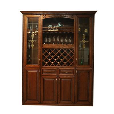 China (Size) Home Furniture Adjustable Customized Wooden Antique Liquor Wine Cabinet For Storage for sale