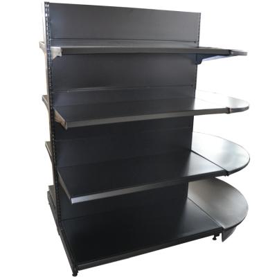 China Single Sided Metallic Single Sided Vegetable Shelves Grocery Shelf Market Gondolas for sale