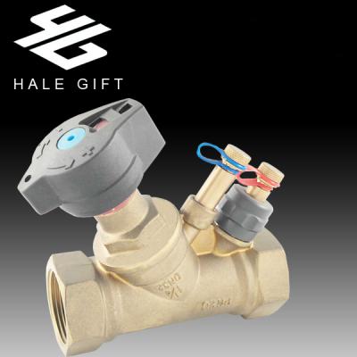 China General Fixed Orifice Dual Balance Flow Meter Regulating Valve, 3 Circuit Brass Balancing Valves for sale