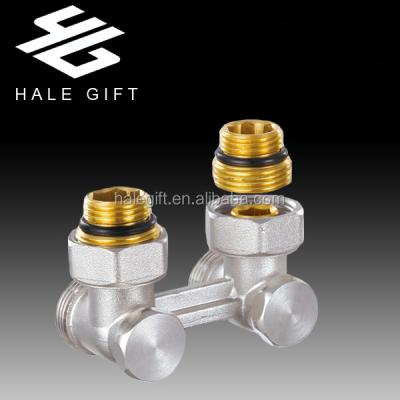 China General H Double Brass Straight Radiator Ball Valve For HVAC Systems for sale