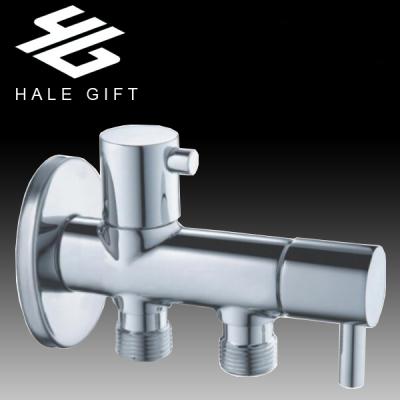 China General Wall Mounted Bathroom Chrome Plating Three Way Brass Angle Valve for sale