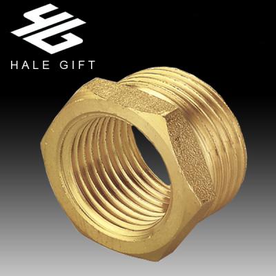 China Copper Brass Pipe Reducing Hex Bushing Fitting Brass Coupler Fittings for sale