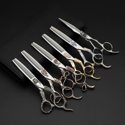 China Thinning Scissors Hairdressing Thinning Shear Hair Cutting Scissors Barber Shop Scissors Set of 6 Pieces for sale