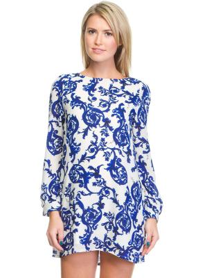 China Lovely Shift Style Short Printed Ladies Fashion Dresses With Long Sleeve for sale