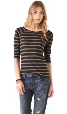 China Half Sleeve Sheer Stripe Ladies Tee Shirts Eco Friendly In Black for sale