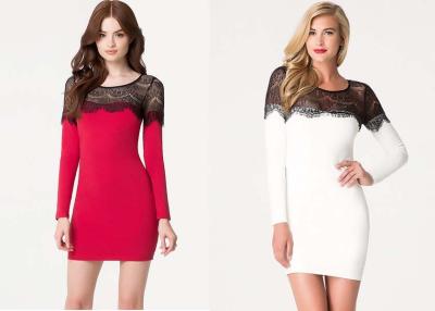 China Eyelash Lace Bodycon Womens Club Dresses , Vintage Cocktail Dress for sale