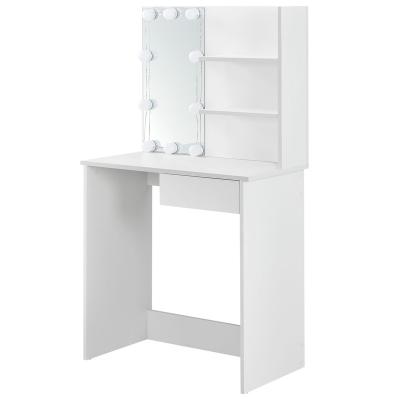 China Durable Modern Dressing Designs For Bedroom Makeup Dressing Table With Drawers Lighted Mirror for sale