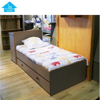 China Simple Design Modern Furniture MDF Single Bed With Drawer for sale