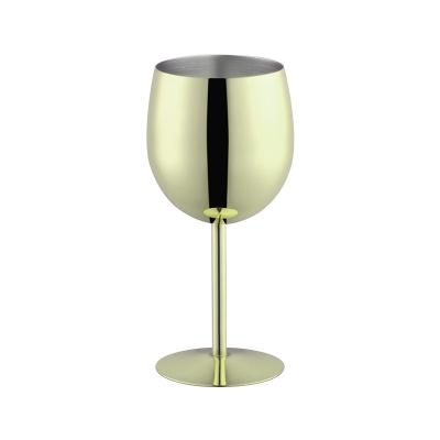 China FILE Stainless Steel Tumbler New Arrival Border Color Titanium-plated Red Wine Glass 350ml for sale