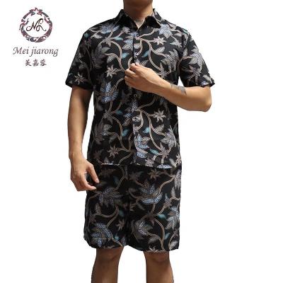 China Summer Men's Beach Suit Print Men's Short Sleeve Shirt Men's Hawaiian Casual Swimwear QUICK DRY Suit for sale