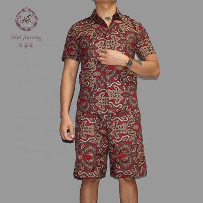 China Wholesale QUICK DRY Men's Short Sleeve Shirt And Shorts Hawaiian Printed Casual Suit 2 Pieces for sale