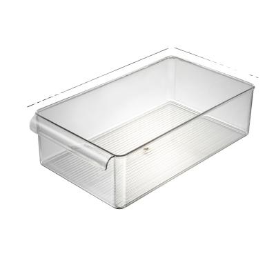 China 2021 New Freezer Storage Kitchen Food Refrigerator Storage Plastic Box Drawer Separate Type Transparent Separated for sale