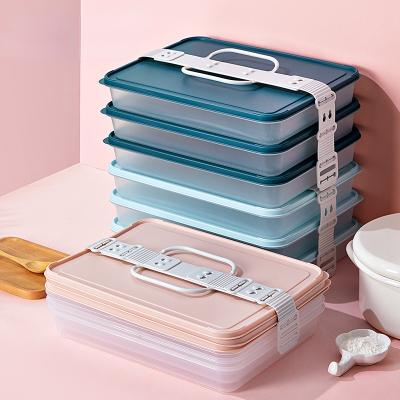 China Other Best Selling Portable Household Dumplings Wonton Box Fridge Storage Frozen Storage Box for sale