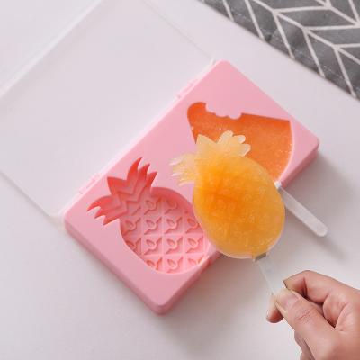 China 2021 Viable Hot Selling High Quality Silicone Mold For Popsicle Ice Cream 2 Pcs Ice Cream Mold Ice Cream For Kids for sale