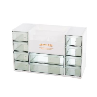 China Hot Selling Minimalist Plastic Trapezoidal Desktop Home Decoration Storage Household Drawer Cosmetic Storage Box for sale