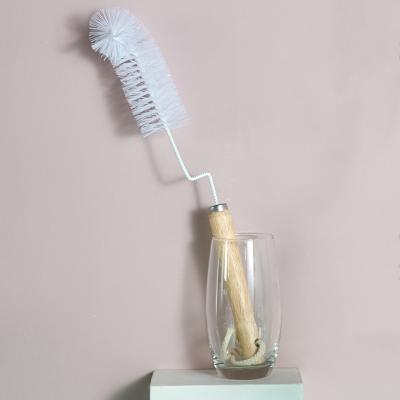 China Viable Accessories Wholesale Kitchen Beverage Brush Bottle Glass Cleaning Scrubber Wine Glass Cleaning Cup Brush for sale