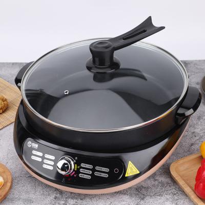 China 1300W Household Non-stick Meat Steak Baking Frying Heating Machine Electric Cooking Pan Skillet for sale