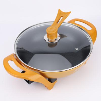 China Household Household Heat Control Electric Food Nonstick Coating Hot Pot for sale