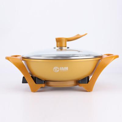 China Household OEM Non-Stick Round Electric Grill Pot High Quality Kitchen Small Appliances for sale