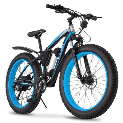 China Inch 48V 350W 500W 750W Electric Bike Aluminum Alloy 7 Speed ​​26 Hydrid Bike Fat Tire Mountain Offroad Tire for sale