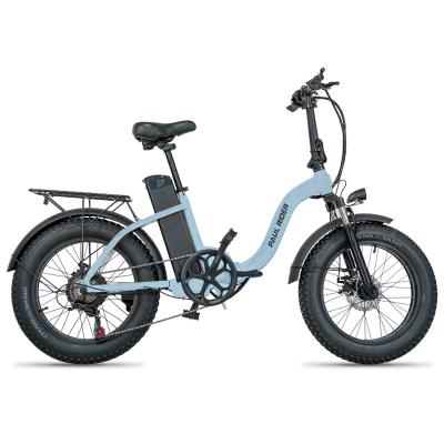 China Aluminum Alloy 7 Speed ​​48V 350W 500W 750W 18AH 20 Inch Folding Electric Fat Tire Electric Bicycle Snow Bike e Bike for sale