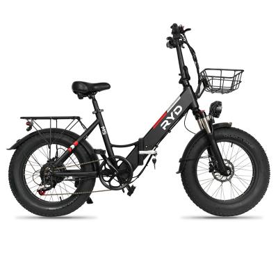 China Aluminum alloy 48V 500W 750W 10AH 12AH 16AH listrik lipat sepeda lithium ion battery bicycle folding fat tire e electric bike for sale