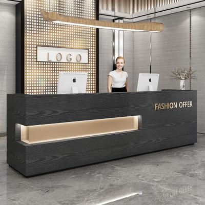 China Customized Luxury Cashier Proofing 3 Day Zero MOQ Scalable Service Reception Front Desk for sale