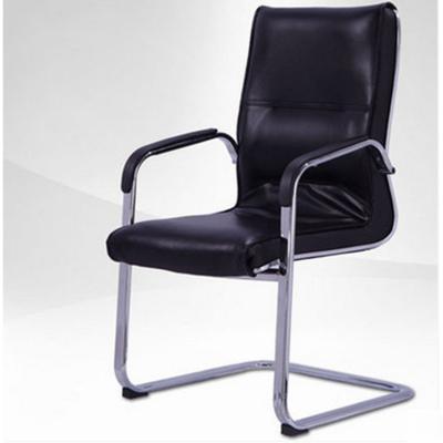 China Massage Office Furniture Backrest Personal Computer Conference Desk Arc Fixed Armrest Leather Chair for sale