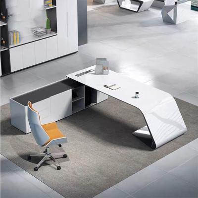 China Factory Wholesale Price Google Office Shopify Office Style Expandable Luxury Wooden White Modern Desks for sale