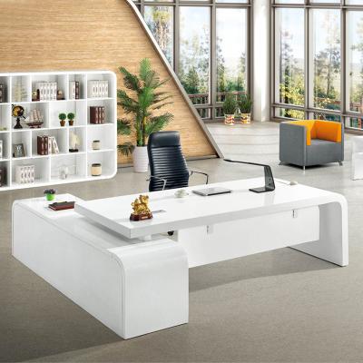 China Wholesale High Quality Black Moq Extendable Facebook Office Wooden Tiktok Office Furniture Boss Table for sale