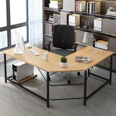 China Modern manufacturer extendable professional supplies and simple office desk corner chairs and tables computer L-shaped desk for sale