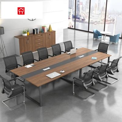 China Larger 12 Seater Extendable Desk Modern Single Leg Aluminum Computer Conference Table for sale