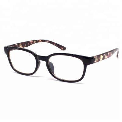 China Retro Square Plastic Classic Reading Glasses With Half Pattern Line Pattern for sale