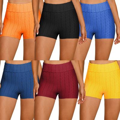 China 2022 Summer Wear Anti-Wrinkle Booty Shorts Solid Color Women High Stretchy Snack Top Shorts Wear &Jogging Exercising for sale