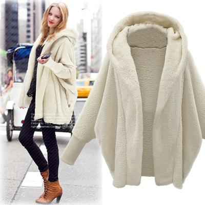 China New Fashionable Winter Anti-wrinkle Solid Color Sheath Long Hooded Loose Faux Fur Coat Women Down Coat Zipper Jacket for sale