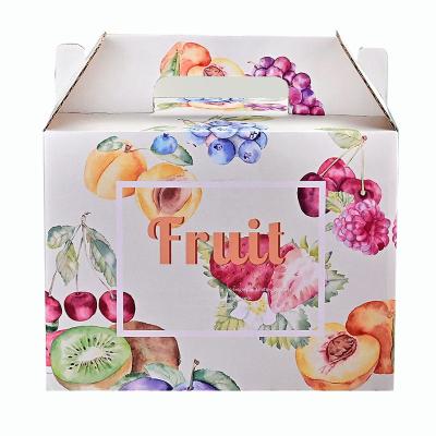 China Recyclable Custom Patterned Corrugated Paper Fruit Packing Boxes Gift Boxes for sale