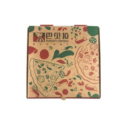 China 2021 recyclable eco friendly square wholesale custom printing corrugated box pizza box caixa for sale